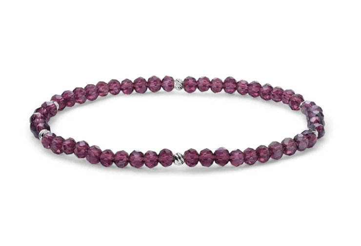 Plum AB Mini Crystal Bracelet