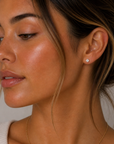 4MM CZ Prong Stud 14K GP
