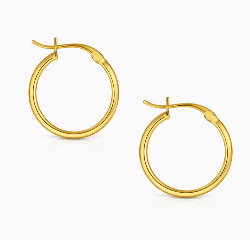 Classic 13mm Click-Top Hoops 14K GP