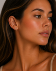Cz Cross Stud Earrings – 14K Gold Plated