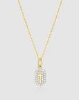 Cross Tag Pendant Necklace