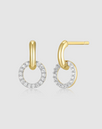 Circle Drop Stud Earrings