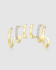 Multi-Hoop Claw Stud Earrings