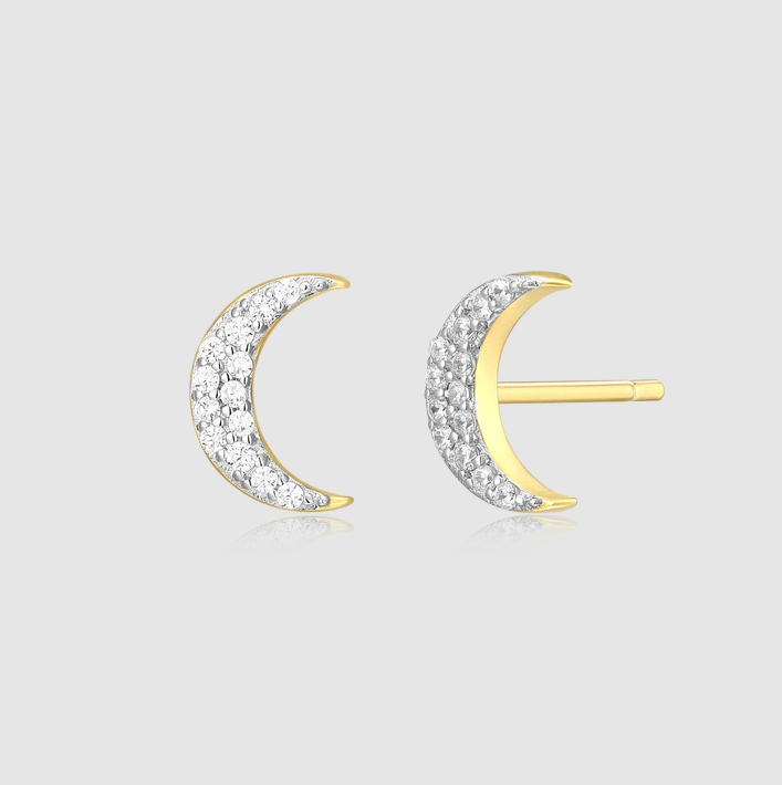 Crescent Stud Earrings