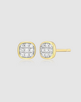 Cushion Pave Stud Earrings