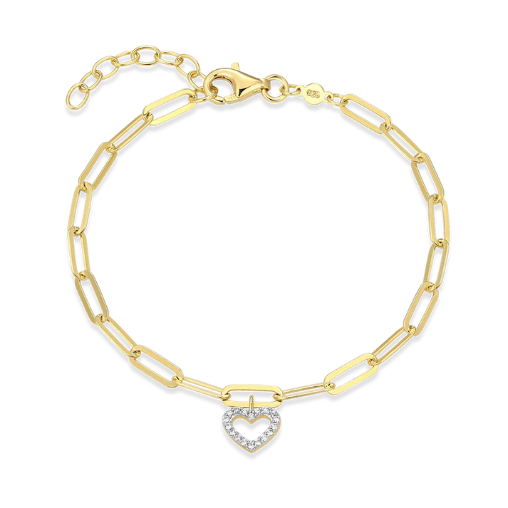 Paper Clip Heart Braclet