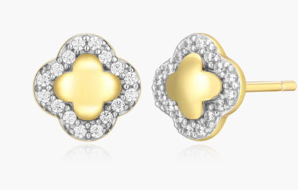 Gold Clover Earrings