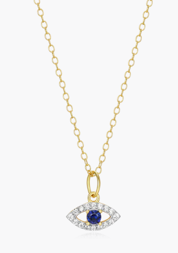 Gold Evil Eye Pendant Necklace
