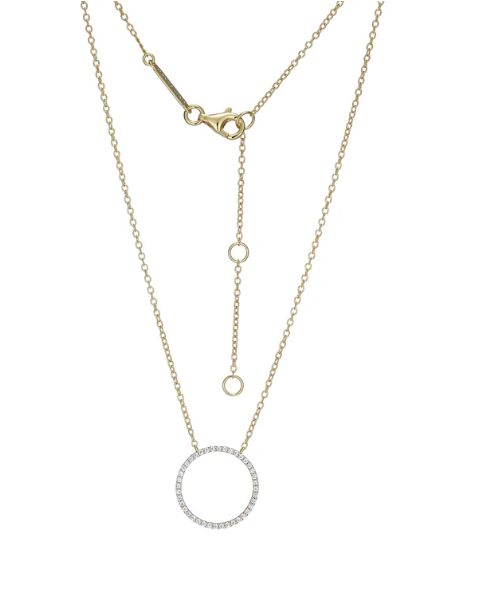 Open Circle Lab-Created Diamond Necklace