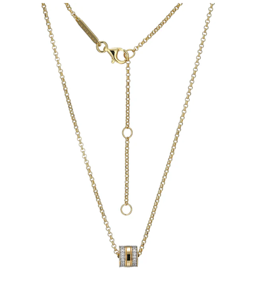 Rondelle Charm Lab-Created Gold Necklace