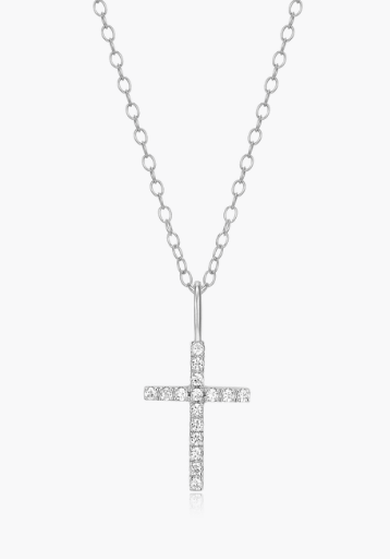 Silver Cross Pendant Necklace