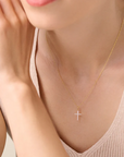 Gold Cross Pendant Necklace