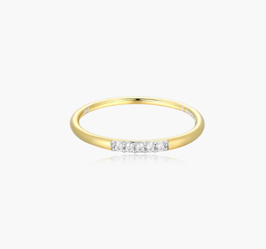 Lab-Created Diamond Line Stackable Ring