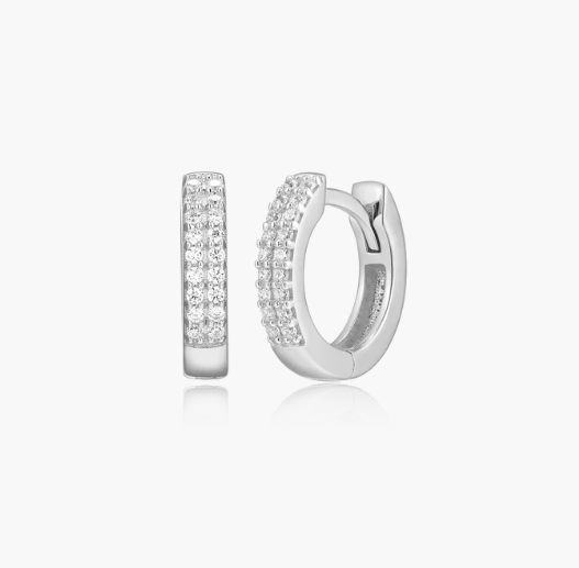 Petite Double Row Hoop Earrings