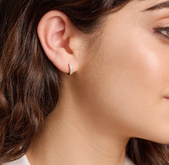 Petite Double Row Hoop Earrings