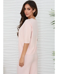 V-neck 3/4 Sleeve Knit Top