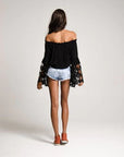 Jolie Flower Lace Off the Shoulder Top