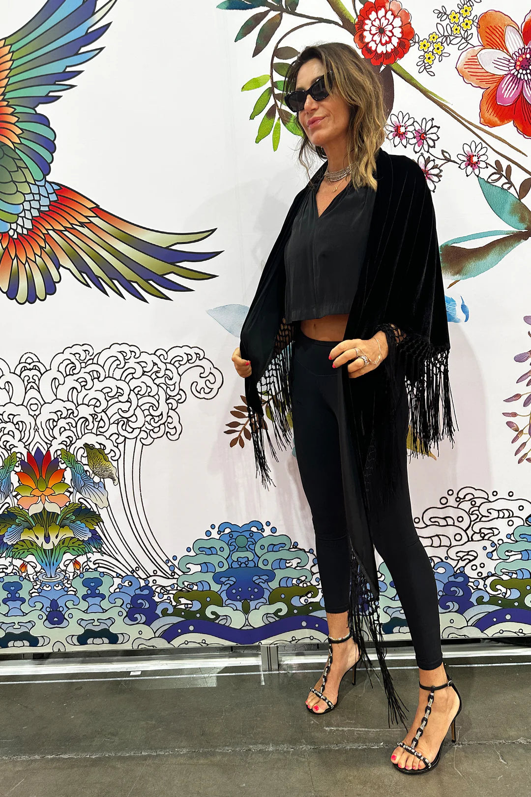 Viva Velvet Fringe Shawl