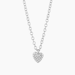 Small Heart Pendant Necklace Silver