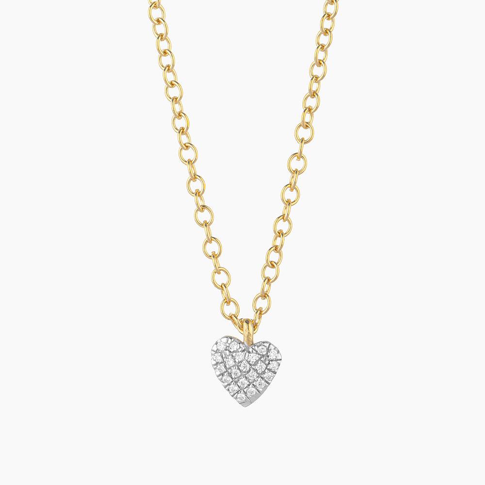 Small Heart Pendant Necklace Gold