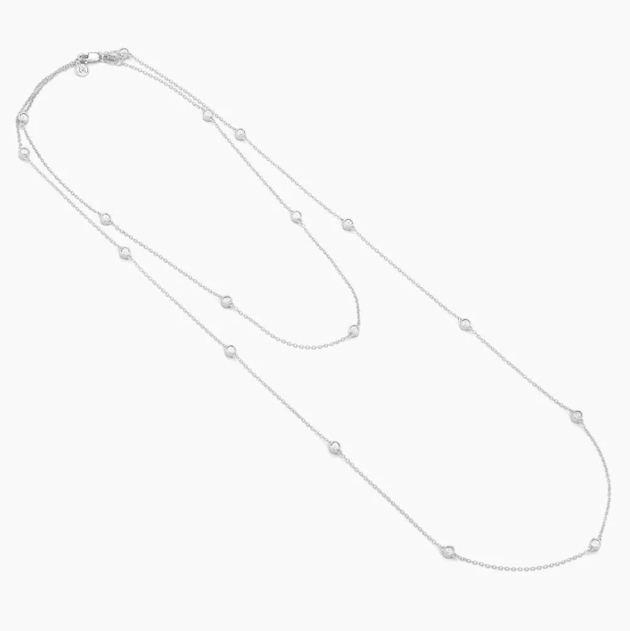 Dot To Dot Chain Necklace Silver