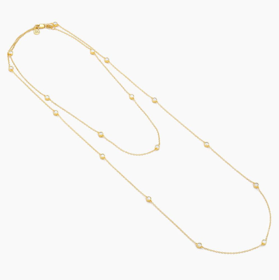 Dot To Dot Chain Necklace Gold