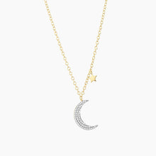 Load image into Gallery viewer, Fly Me To The Moon Necklace Gold