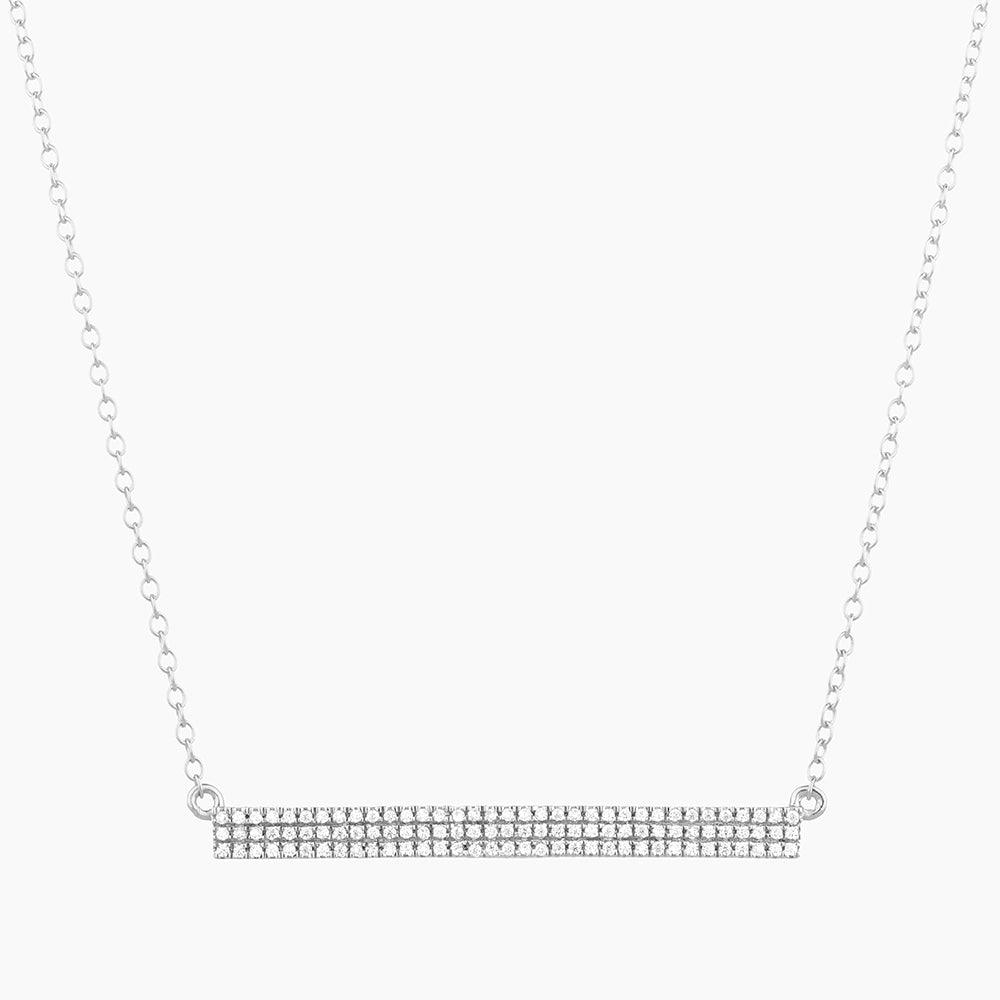 Tell Me Straight Necklace Silver