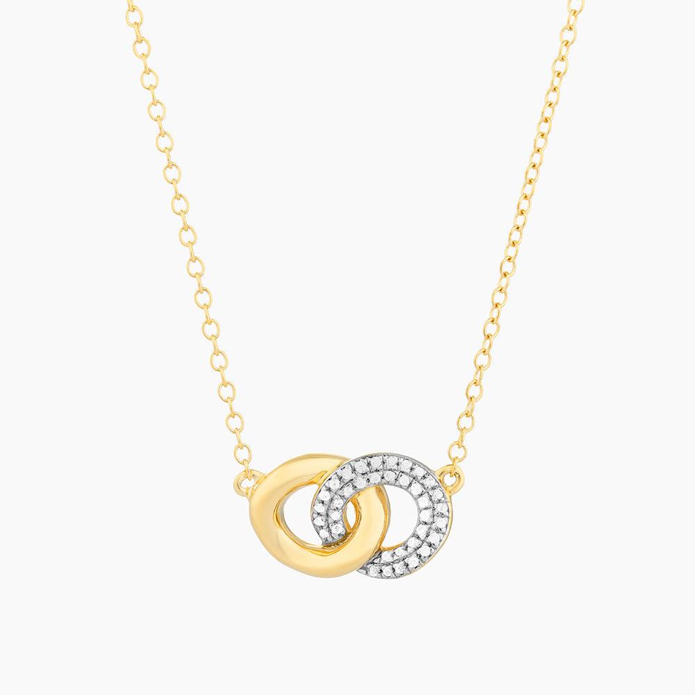 Entwined Discs Necklace Gold