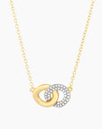 Entwined Discs Necklace Gold