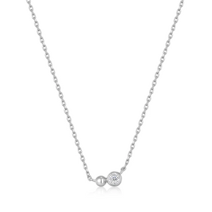 Silver Orb Sparkle Pendant Necklace