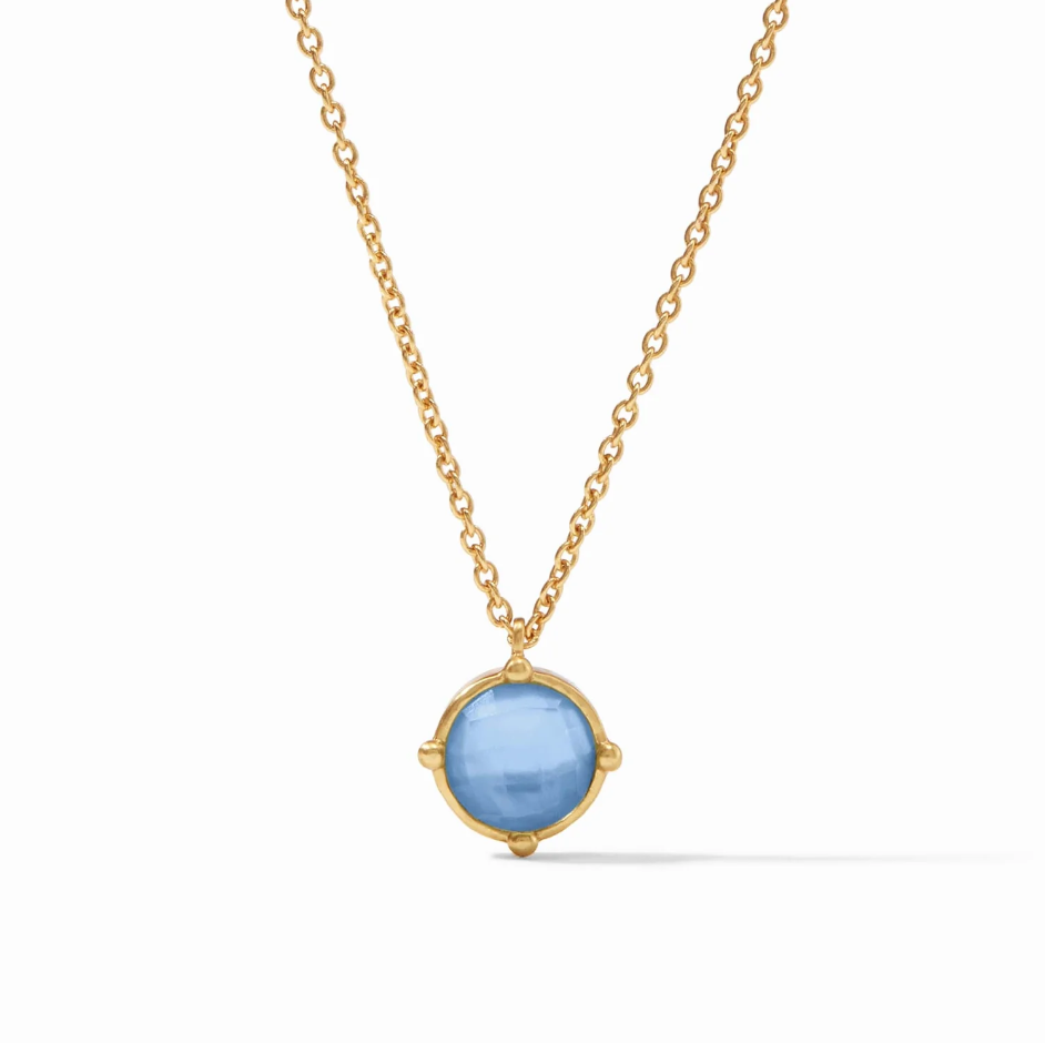 Honeybee Solitaire Necklace - Blue