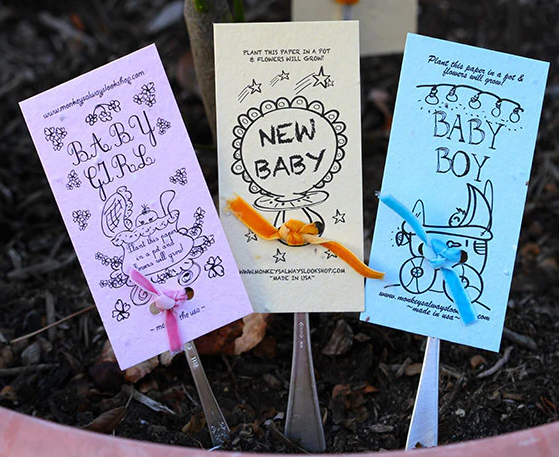 Newborn Seed Paper + Garden Marker