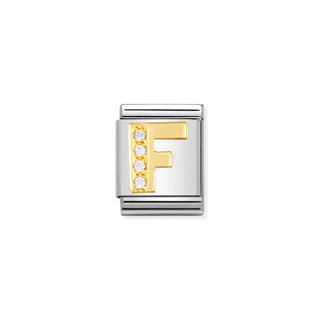 Composable Link, Letter F with Stones