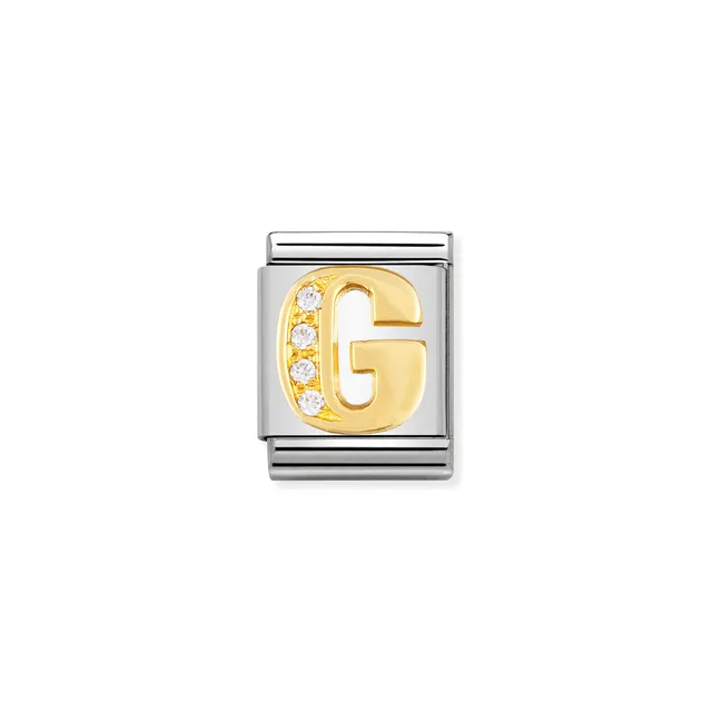 Composable Link, Letter G with Stones