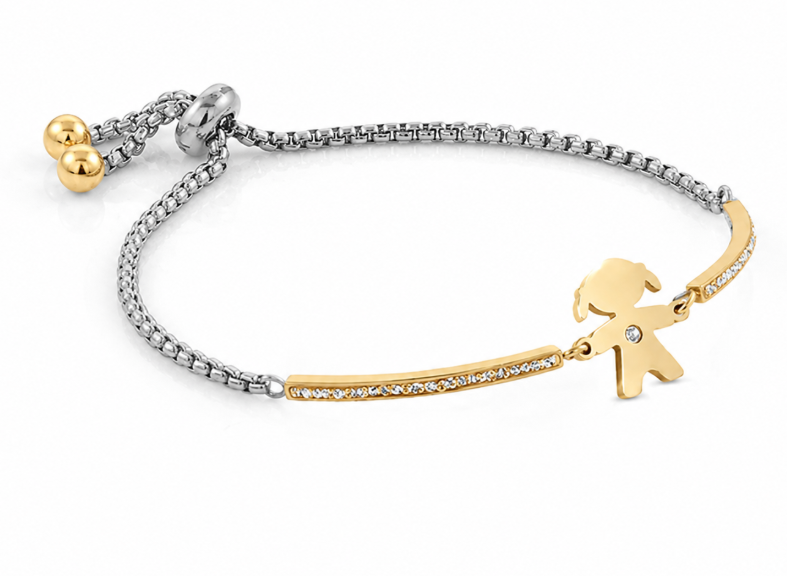Milleluci Little Girl CZ Gold