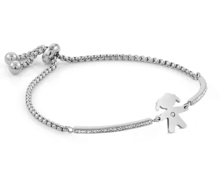Milleluci Little Girl CZ Silver