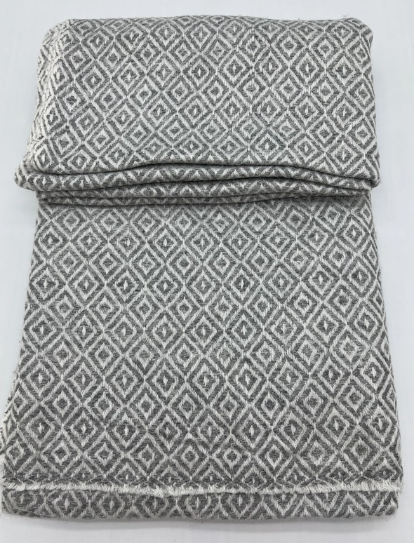 Cashmere Blanket - Light Grey/Heavy Bone