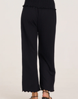 Rib Knit Smocked Wide Leg Pants