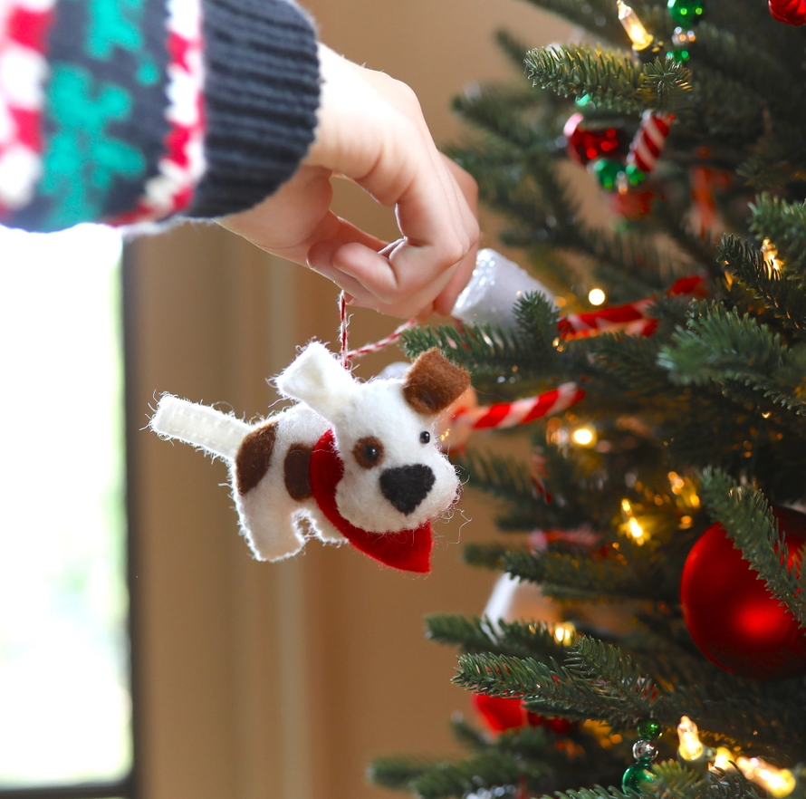 Dog Felt Christmas Ornament