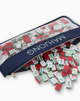 Navy Bamboo Mahjong Bag
