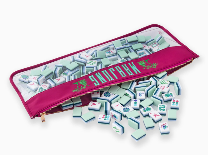 Magenta Pagoda Mahjong Bag
