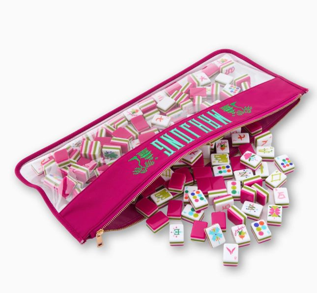 Magenta Pagoda Mahjong Bag