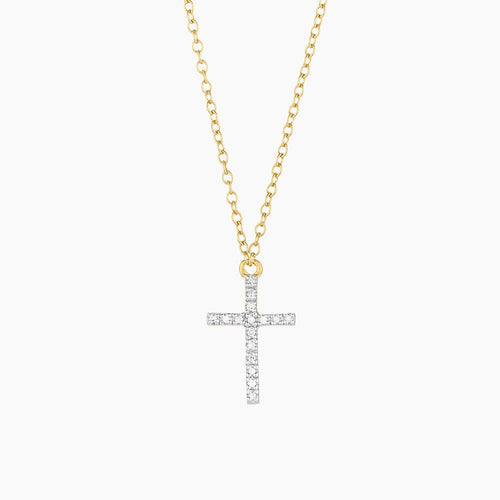 Believe Cross Necklace Silver