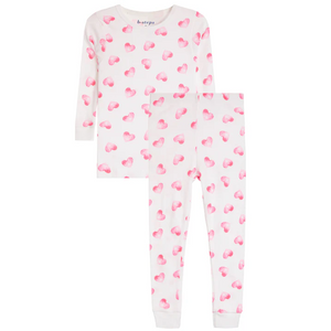 Watercolor Hearts Pajama Set NB