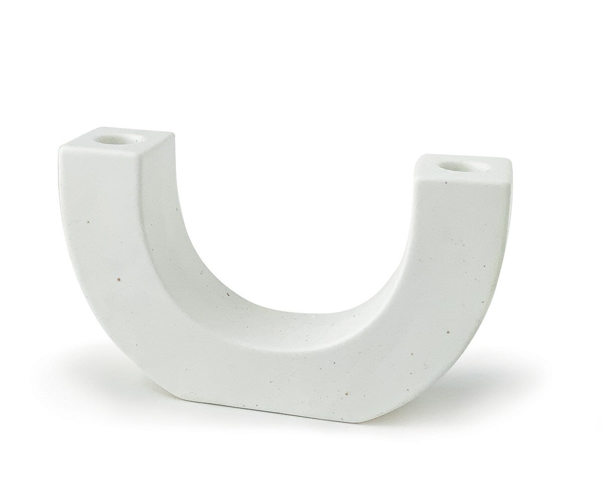 U-Shaped Candle Holder - Speckled