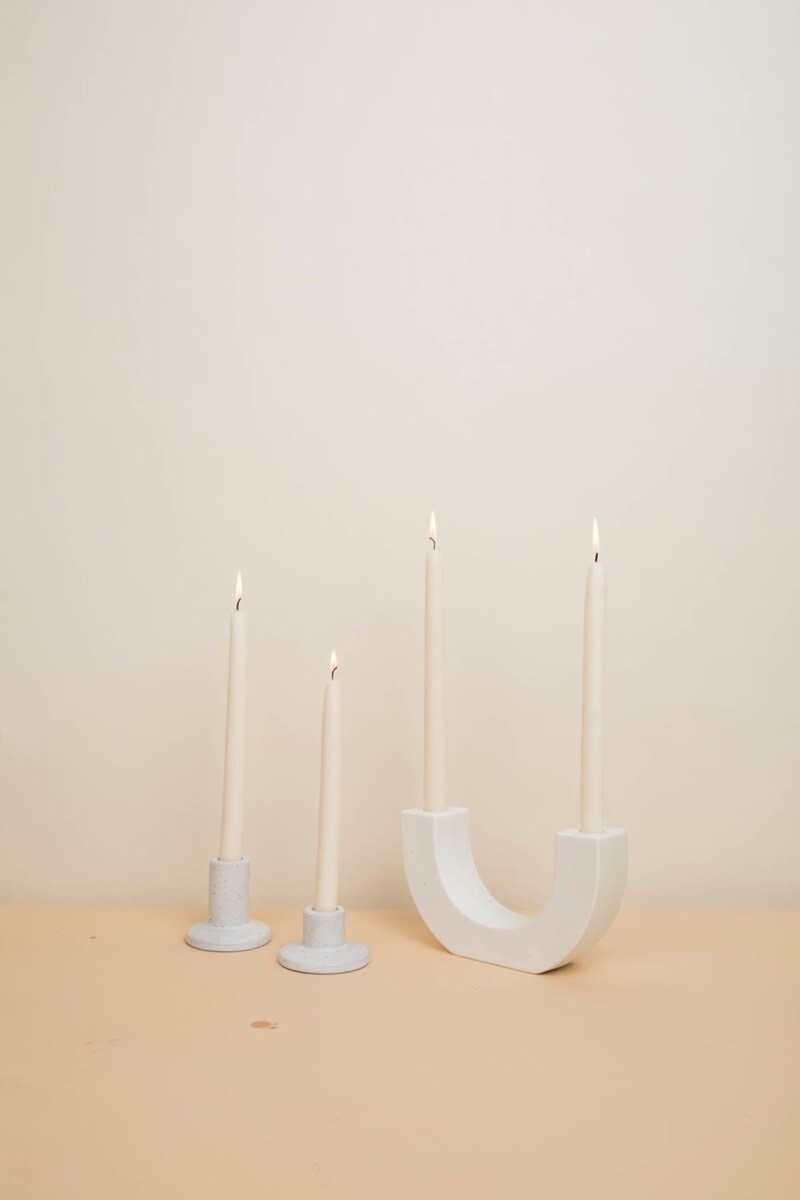 U-Shaped Candle Holder - Speckled