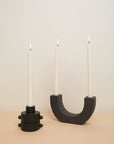 U-Shaped Candle Holder- Black