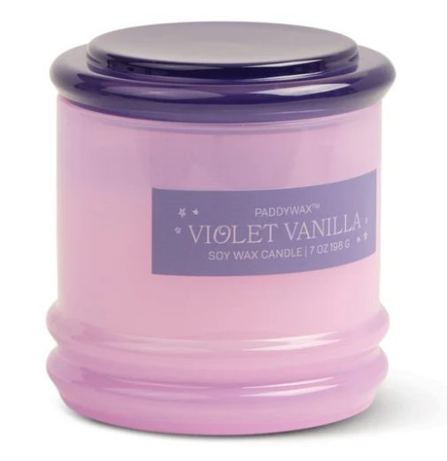 Violet Vanilla Stacked 7OZ Candle