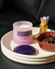 Violet Vanilla Stacked 7OZ Candle